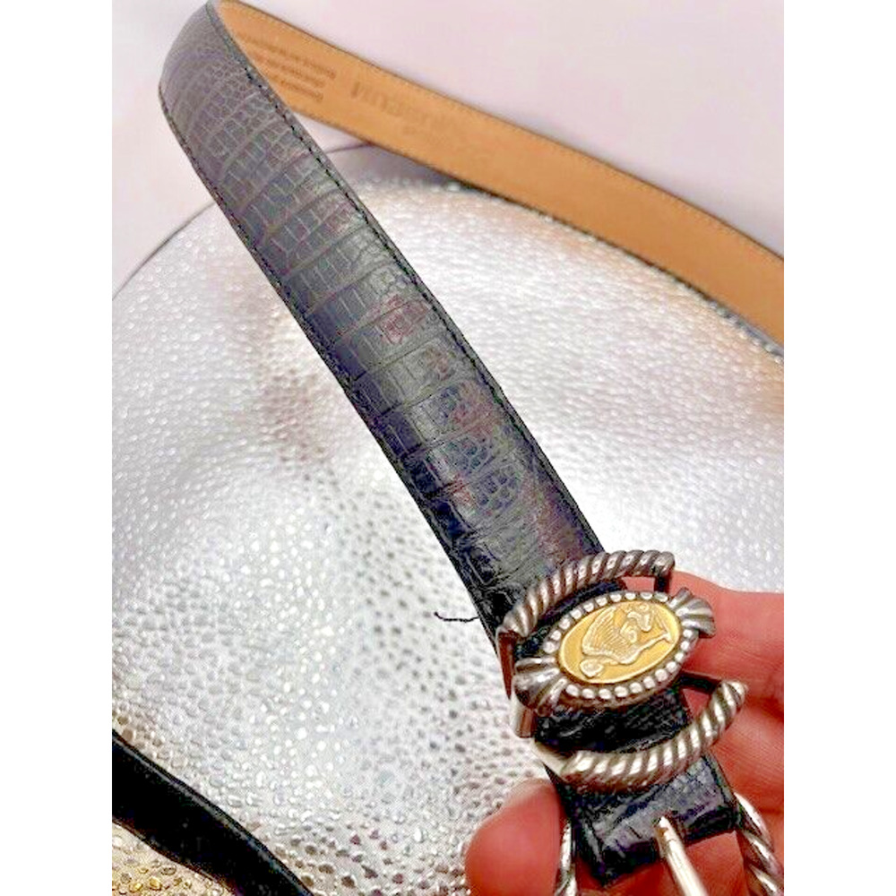 Vintage Brighton Museum Collection Womens Black Belt L37803 size L 40" Length - Picture 2 of 9